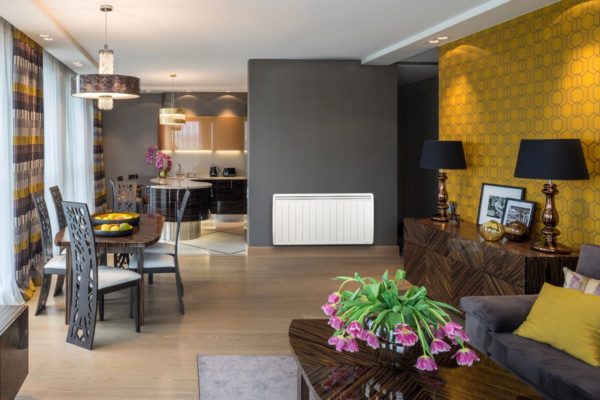 chauffage electrique aterno dans un salon ouvert