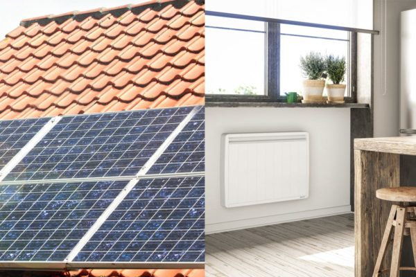 panneaux solaires et radiateur electrique a inertie