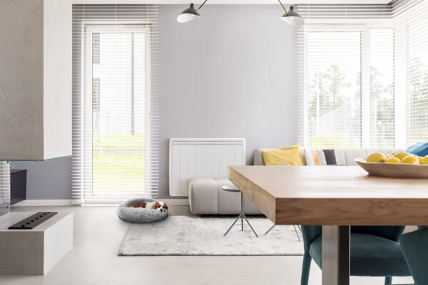 salon avec radiateur chaleur douce aterno